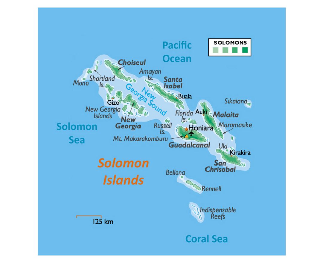Solomon Islands Provinces Map