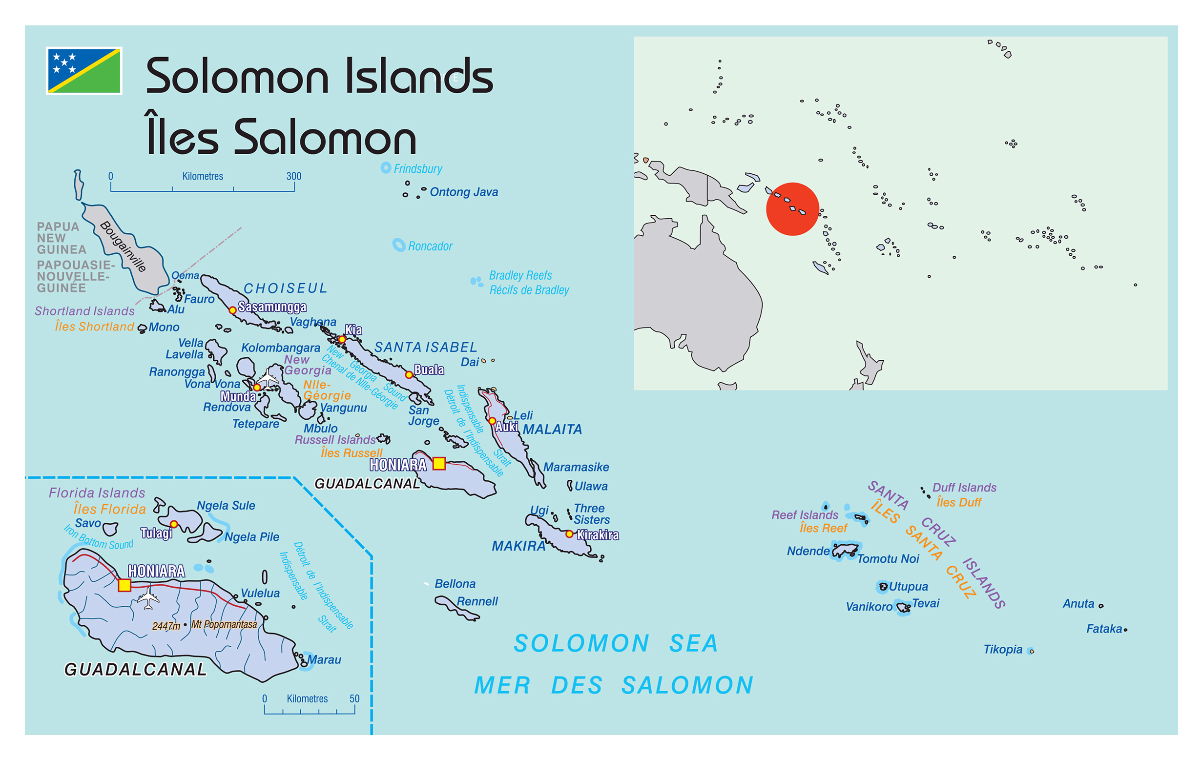 Where Are The Solomon Islands Located On The World Map - United States Map