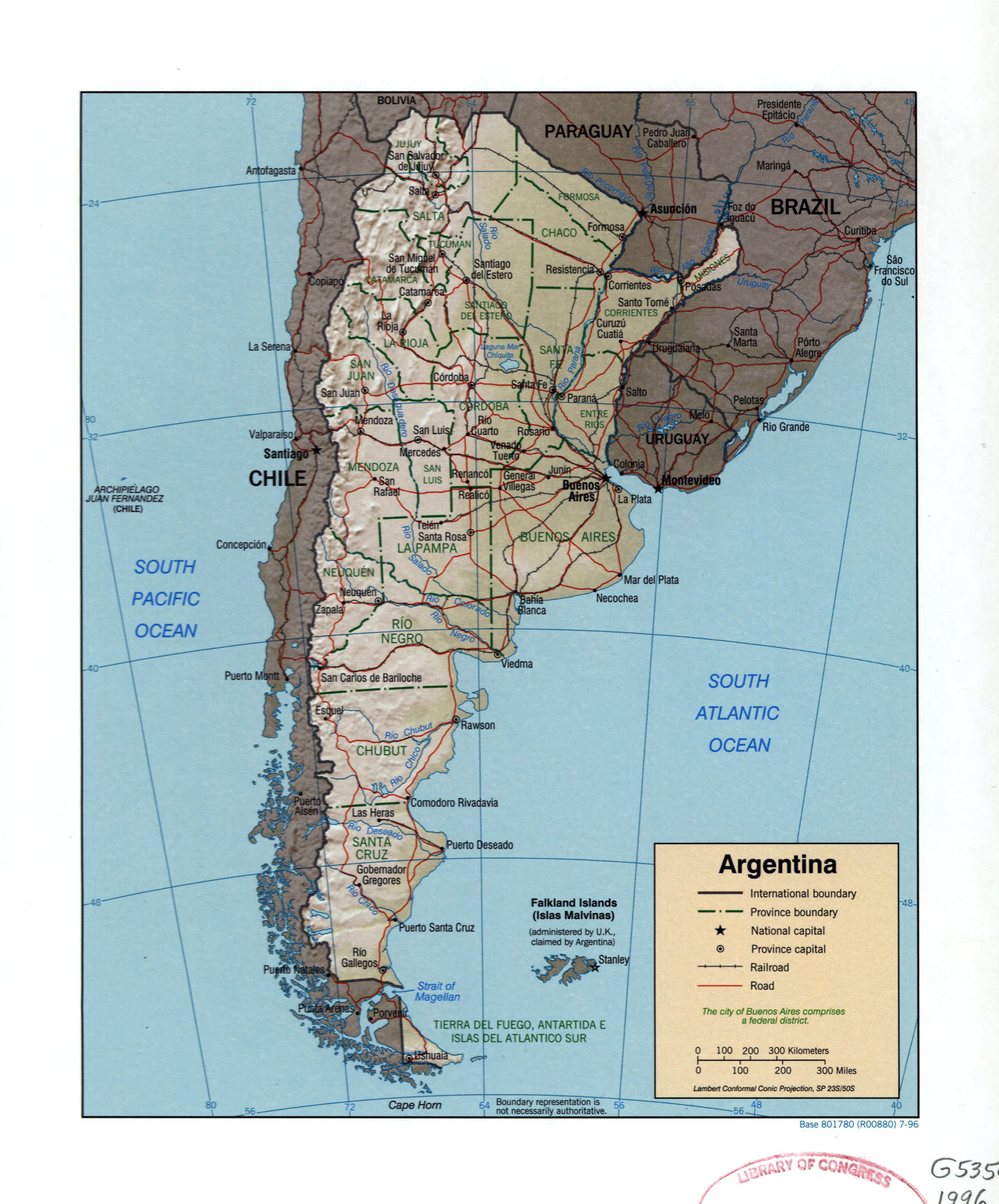 Detailed Map Of Argentina