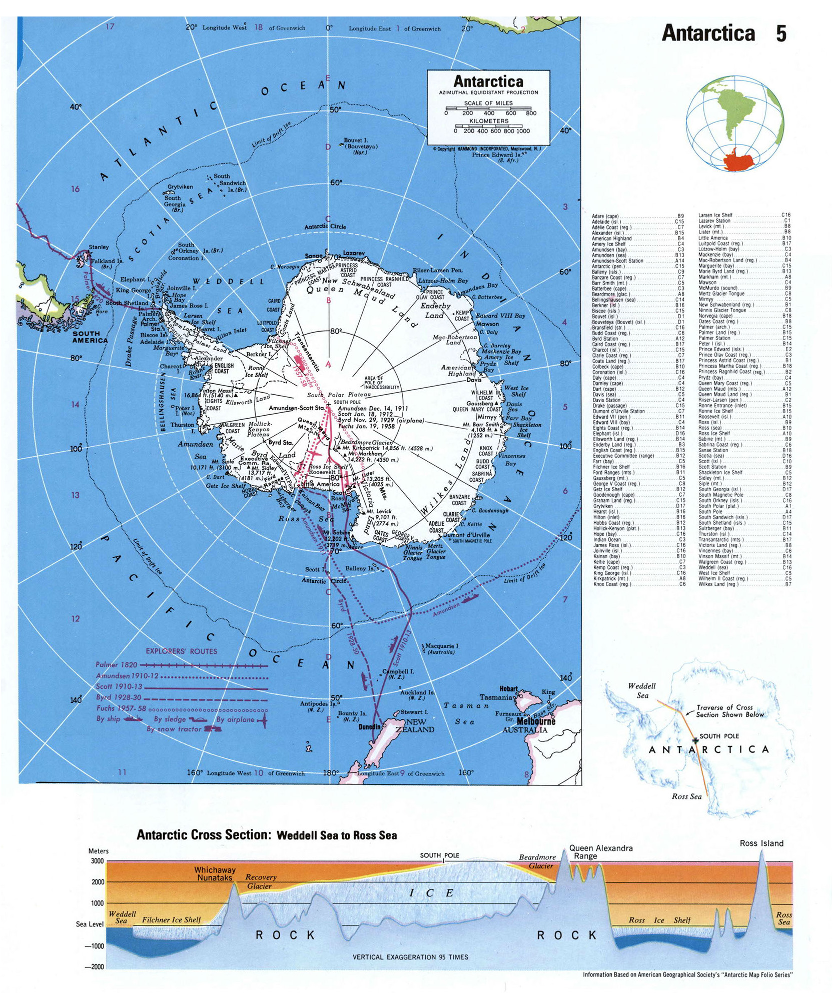 Large detailed map of Antarctica | Antarctic Region | World | Mapsland